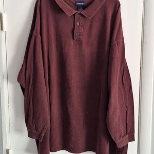 Harbor Bay Maroon Long Sleeve Polo